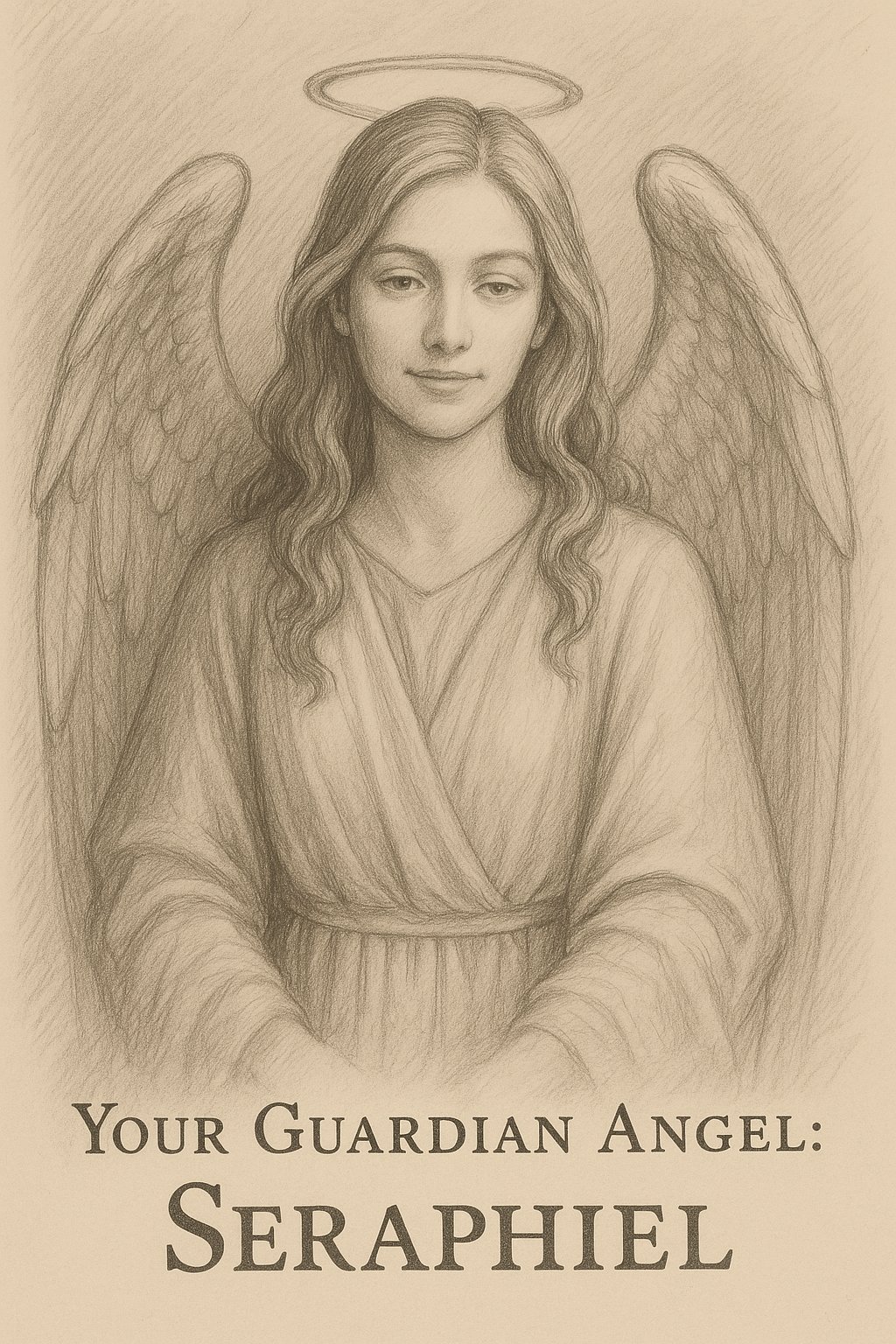 Line-art guardian angel sample